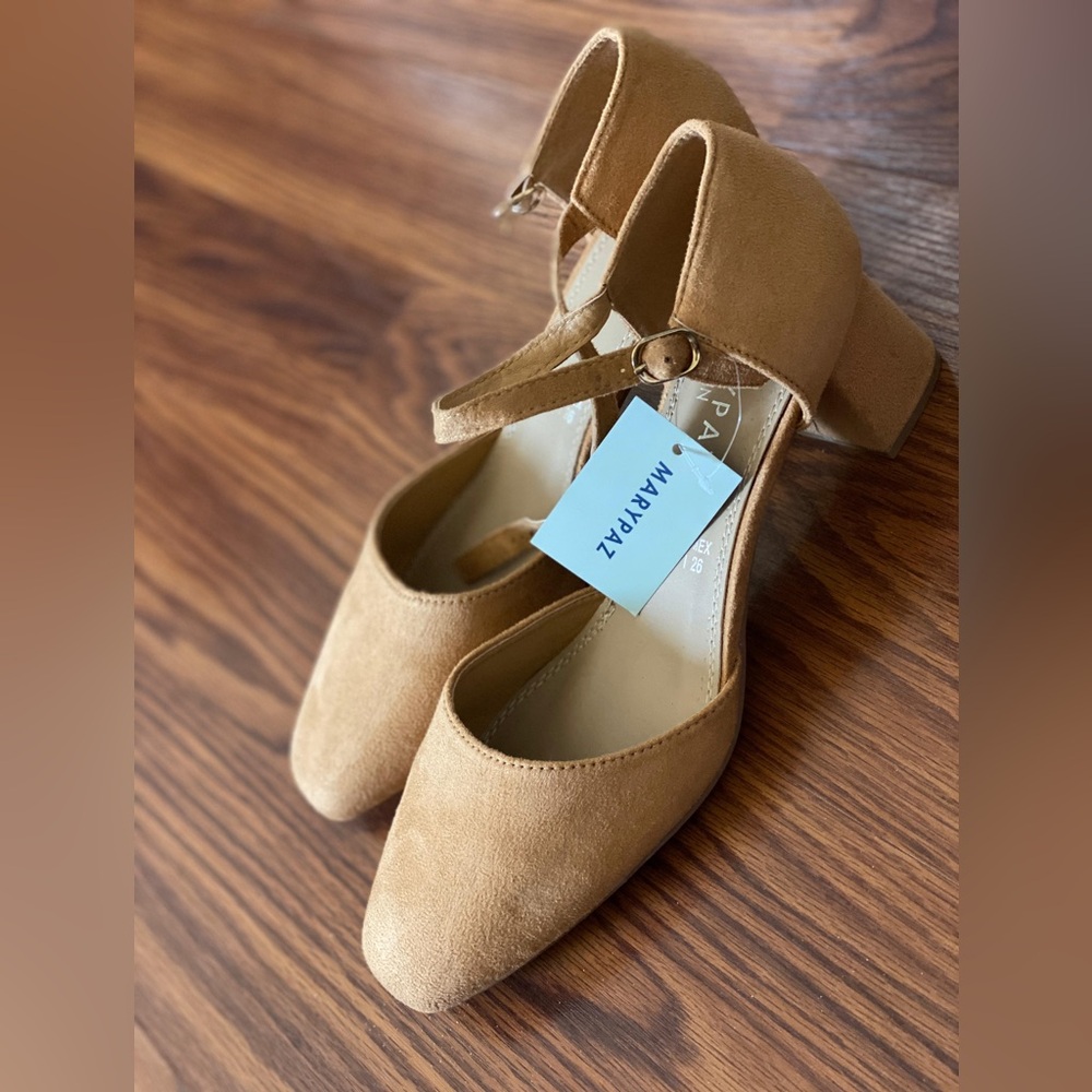 NEW Suede Block Heel Pumps - from Spain